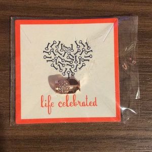 KEEP Collective pave rose gold wine charm